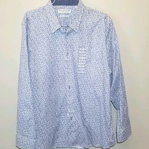 Nick Graham Blue Paisley Modern Fit Button Down